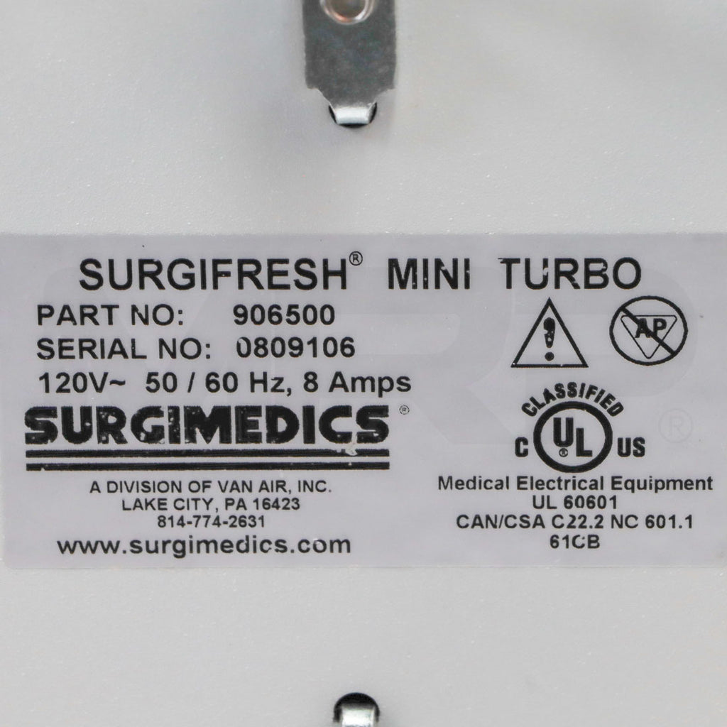 SurgiMedics SurgiFresh Mini Turbo Air Evacuation System