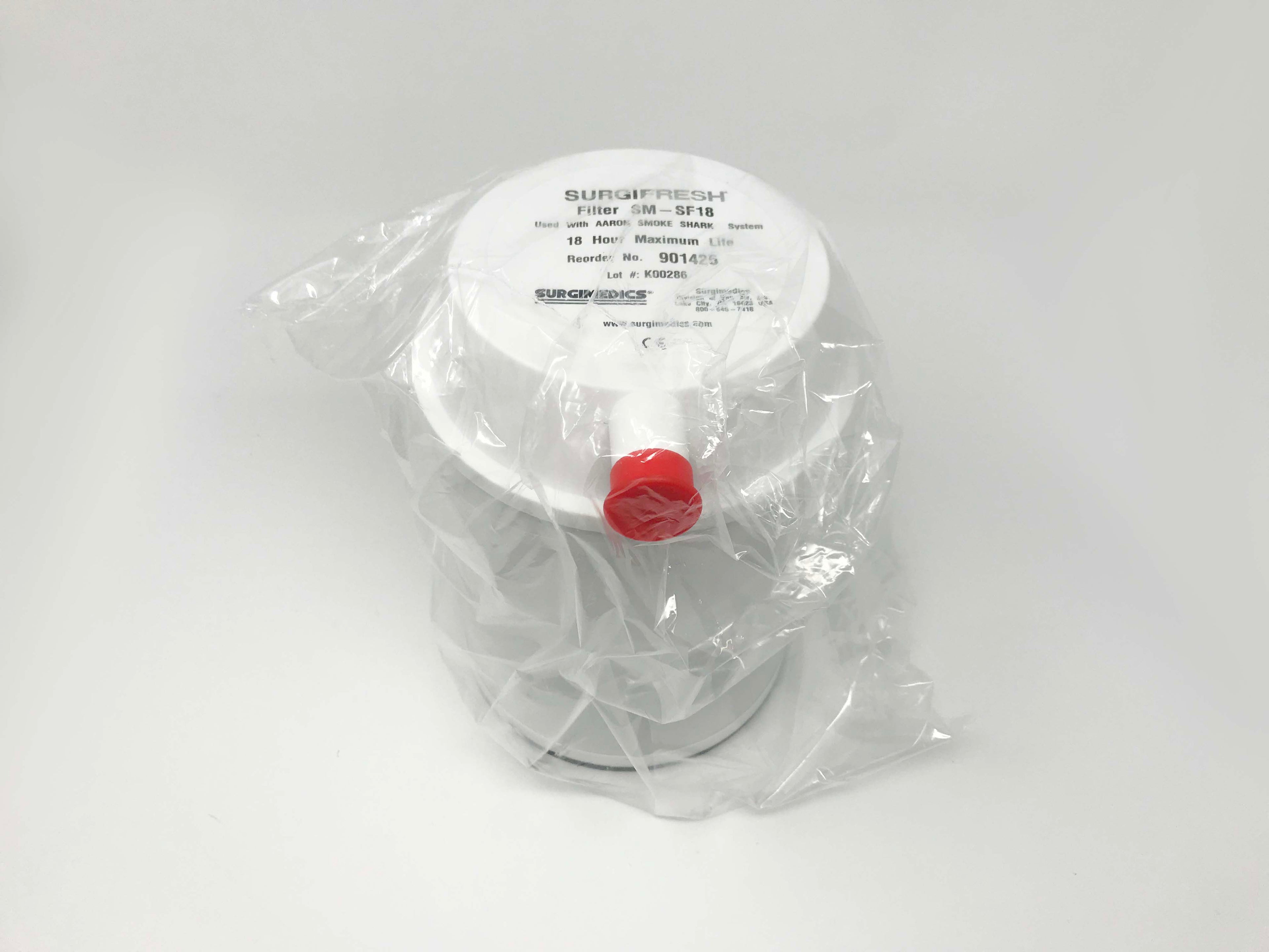 Surgimedics SURGIFRESH Bovie Aaron Smoke Shark Evacuator 18 Hour Filter SM-SF18