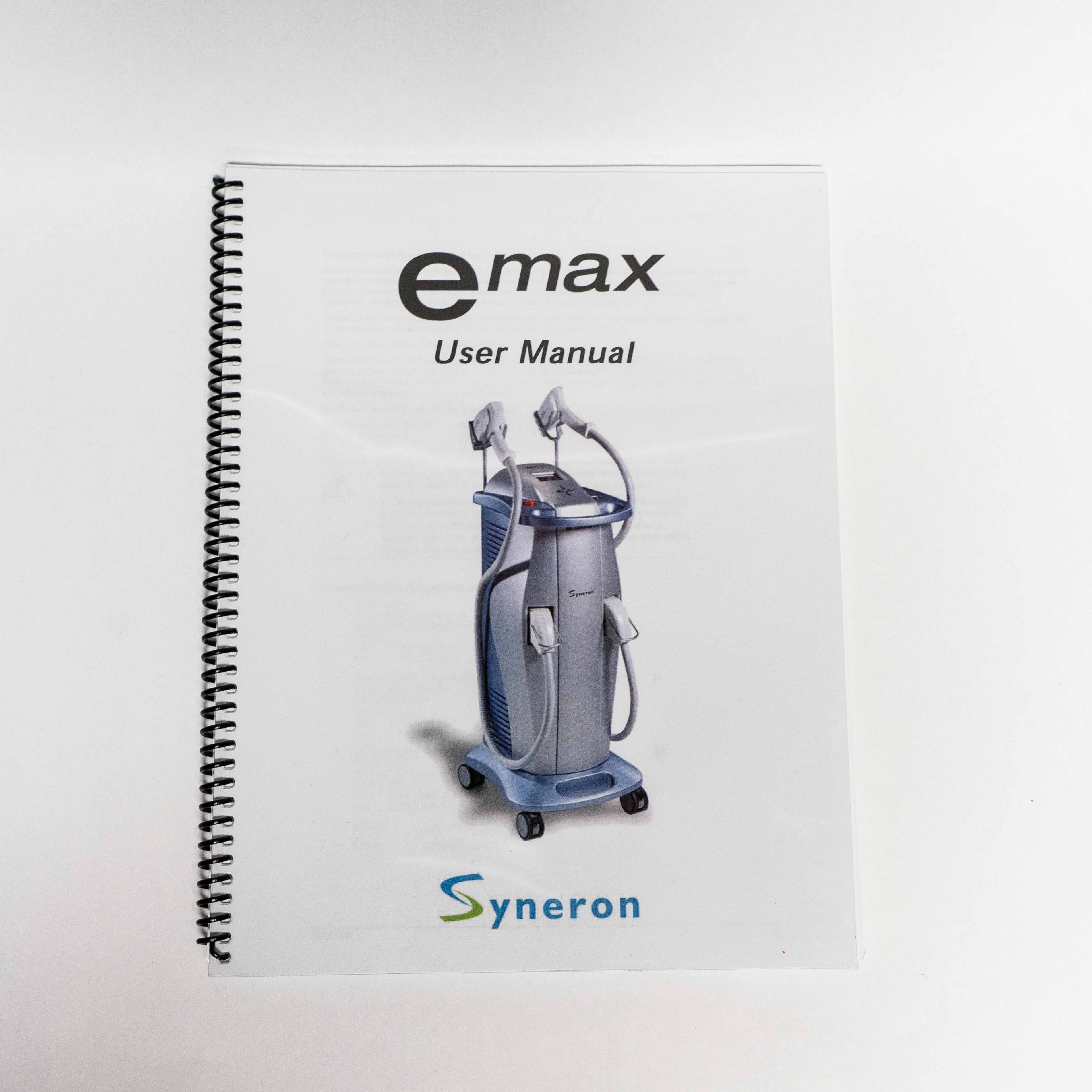 Syneron 2007 eMax Cosmetic Laser User Manual - Detailed System Info - DC51392