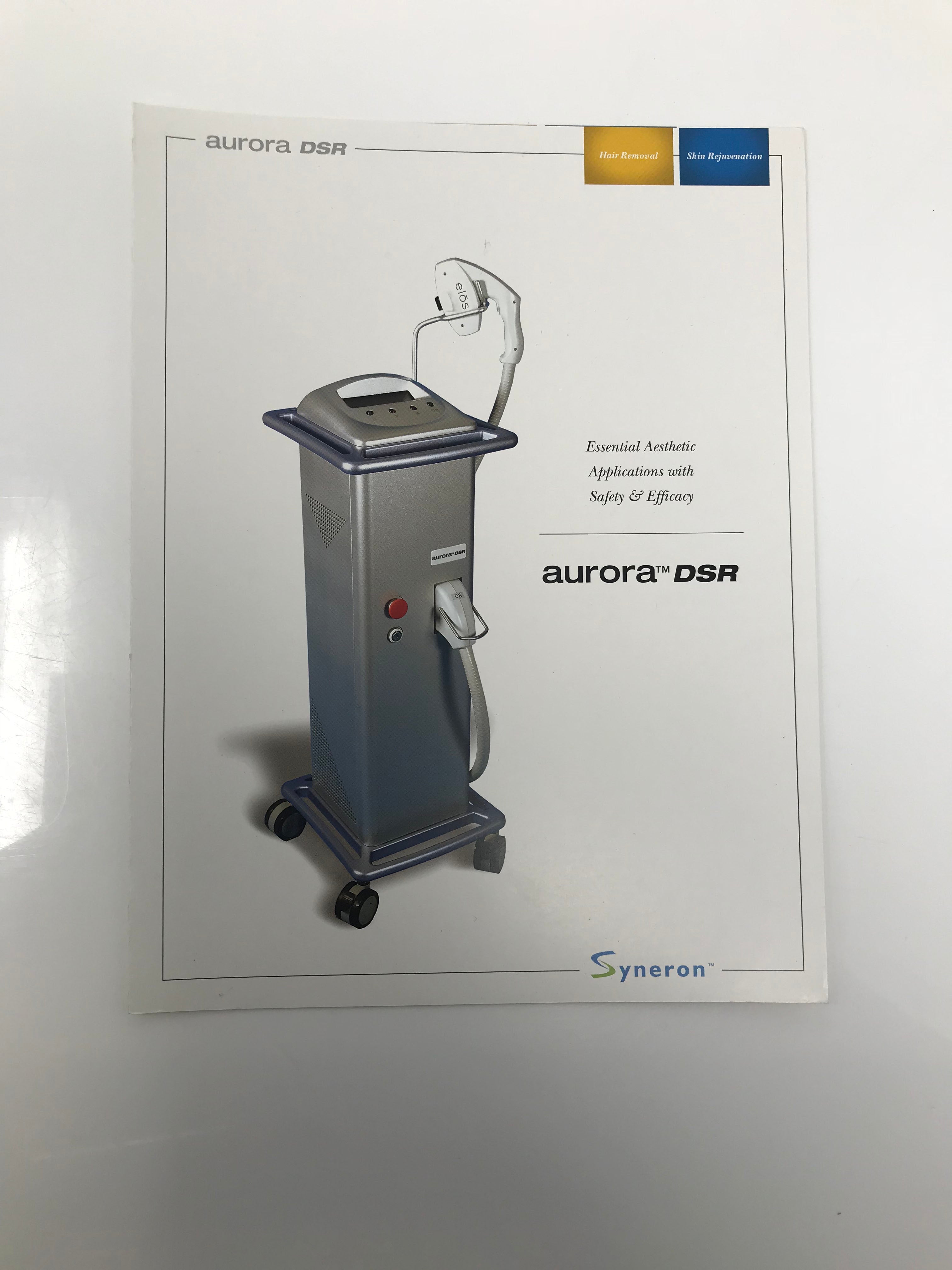 Syneron Aurora DSR Hair Removal SR Laser Platform Sales Marketing Pamphlet 32pac