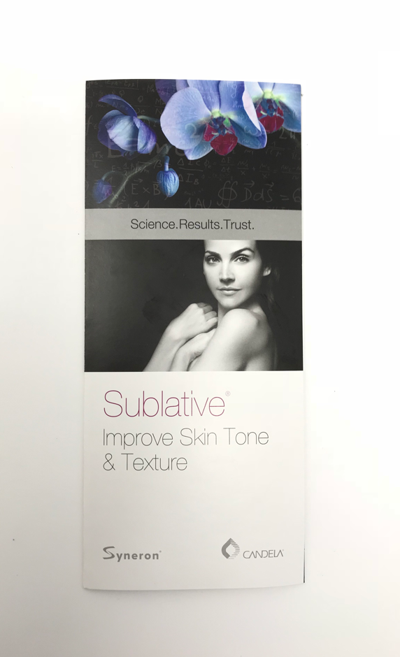 Candela Sublative Improve Skin Tone & Texture Office Marketing Brochures 4-Pack