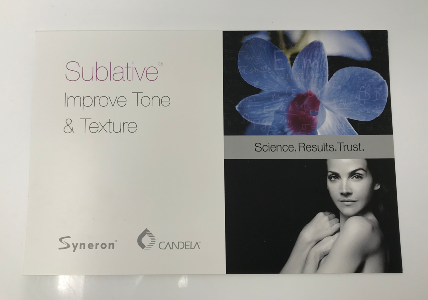 Syneron Candela Sublative Skin Resurfacing Treatment Marketing Flyers Cards