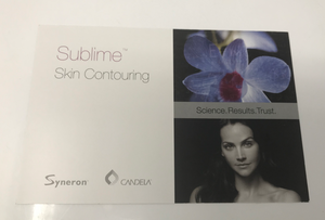 Syneron Candela Sublime Skin Contouring Laser Treatment Marketing Postcard Flyer