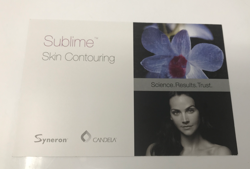 Syneron Candela Sublime Skin Contouring Laser Treatment Marketing Postcard Flyer