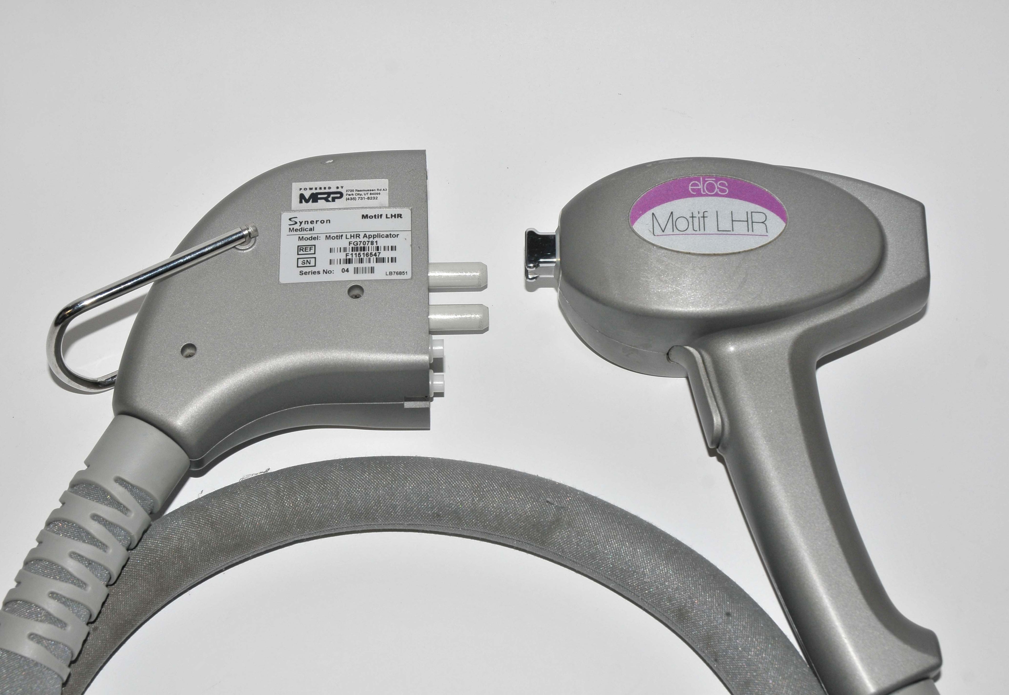 Syneron Candela eLaser Laser Elos Motif LHR Handpiece * Hair Removal Applicator