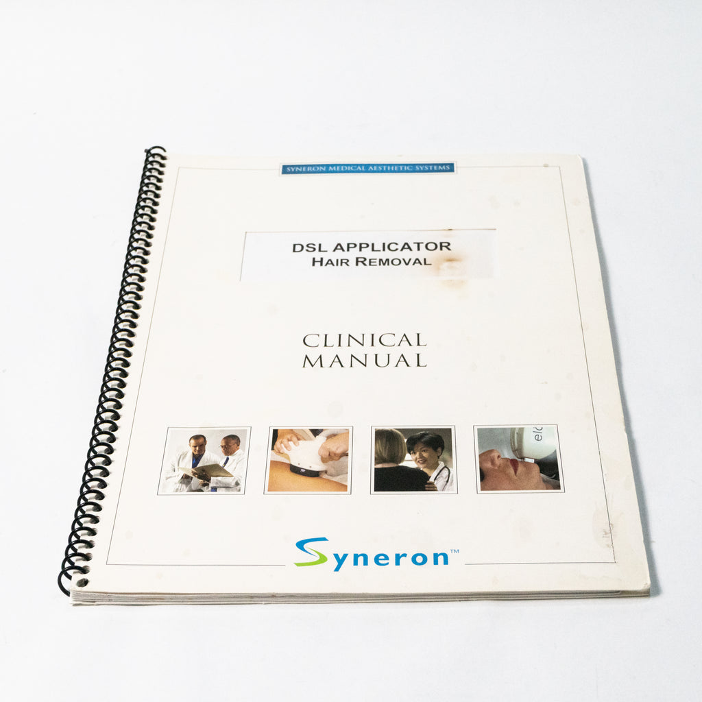 Syneron DSL Applicator Hair Removal Clinical Manual Information for eLaser eMax