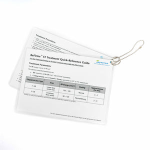 Syneron ReFirm ST Treatment Quick-Reference Guide - for eLight & eMax #DC59721
