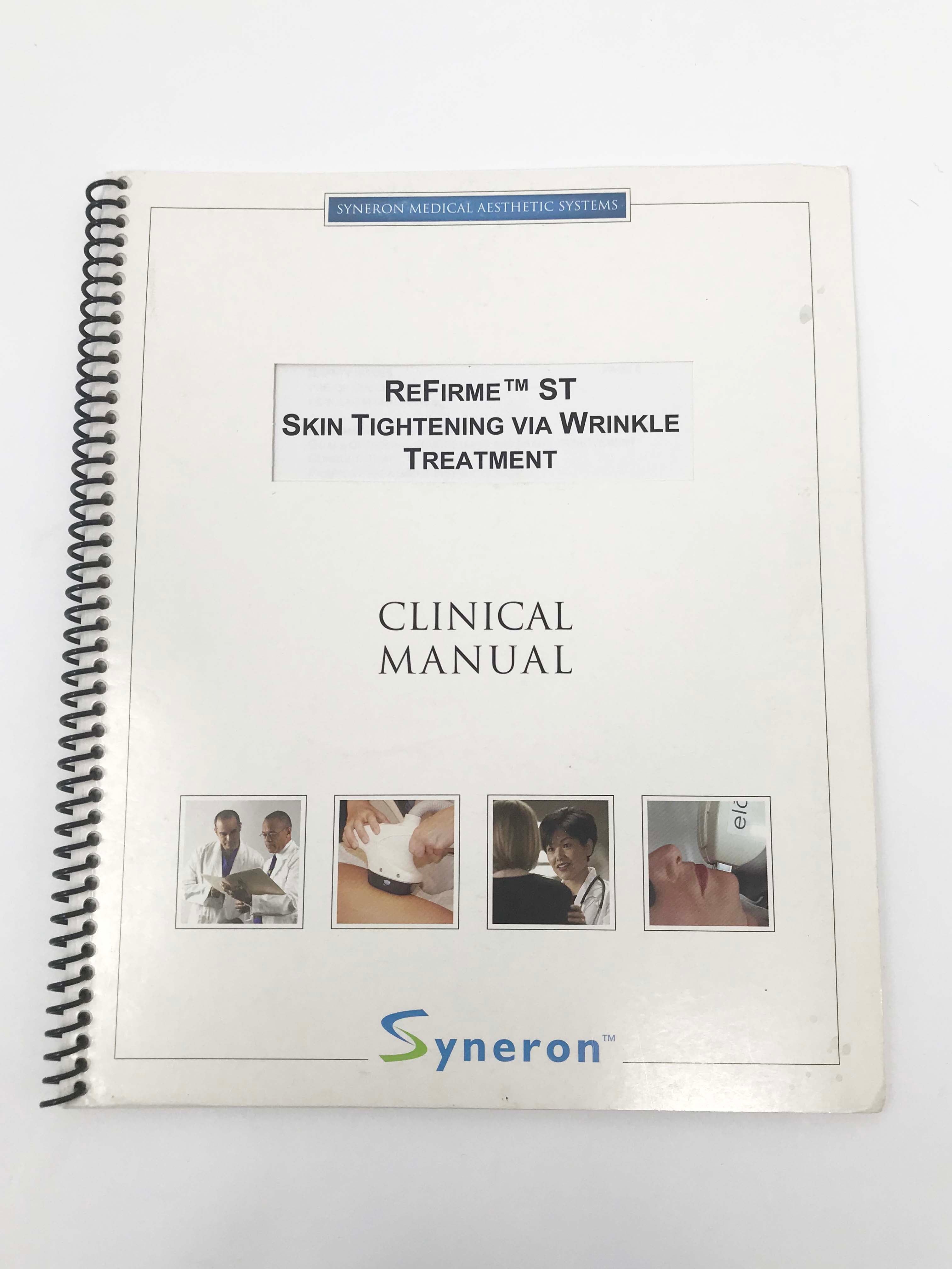 Syneron ReFirme ST Skin Tightening Via Wrinkle Treatment Clinical Manual