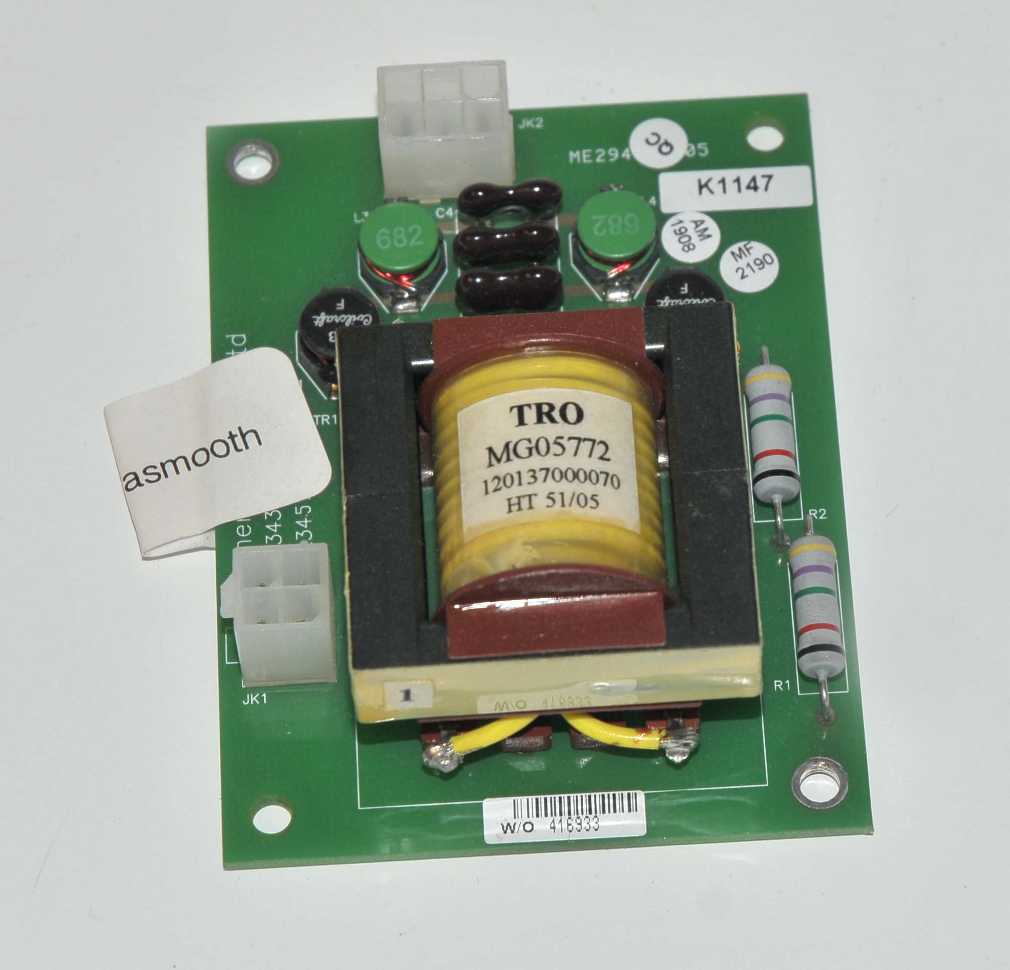 Syneron Velashape Velasmooth Computer Control Board K1147 120137000070 Green