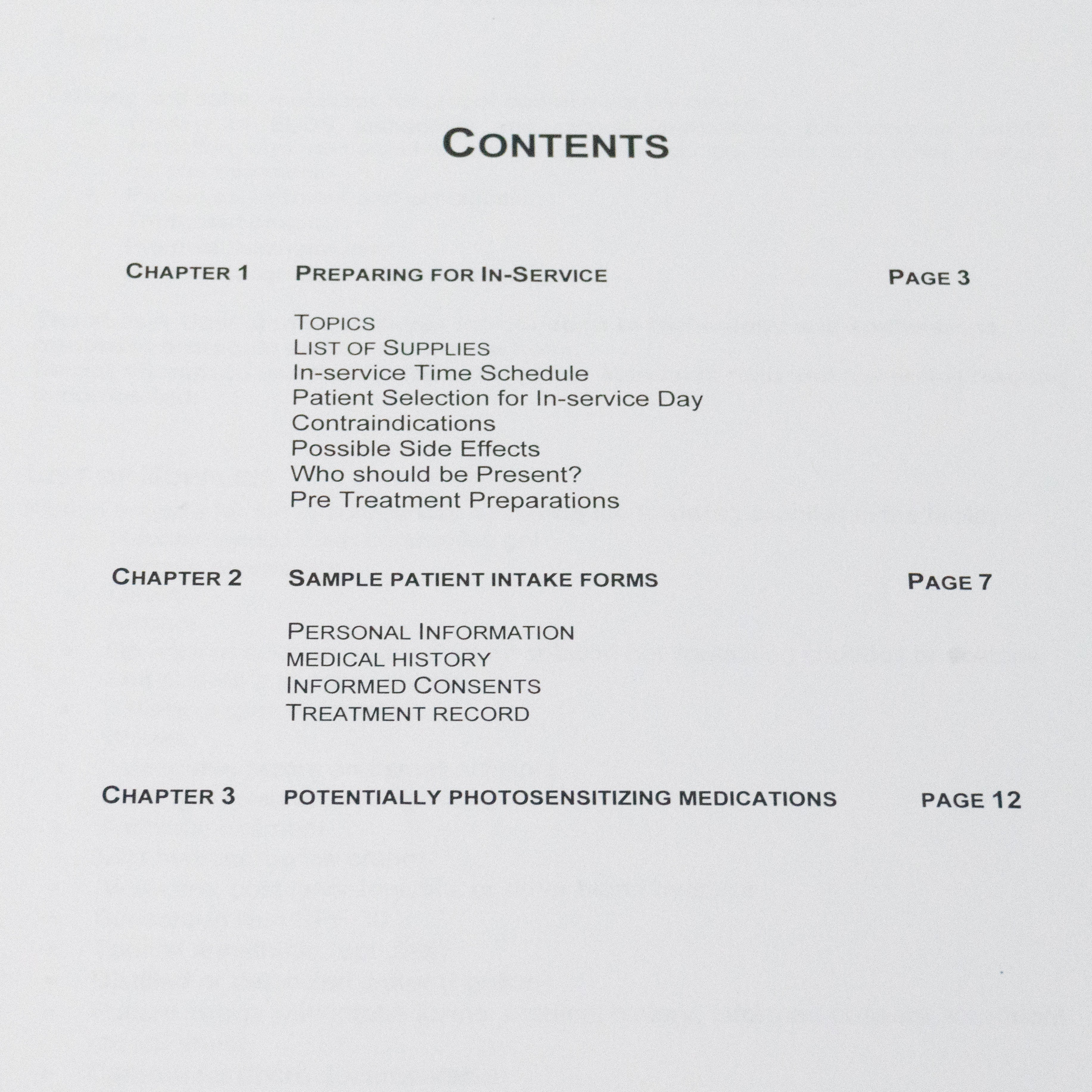 Syneron eLaser Short Instructions For In-Service Manual 12 Pages