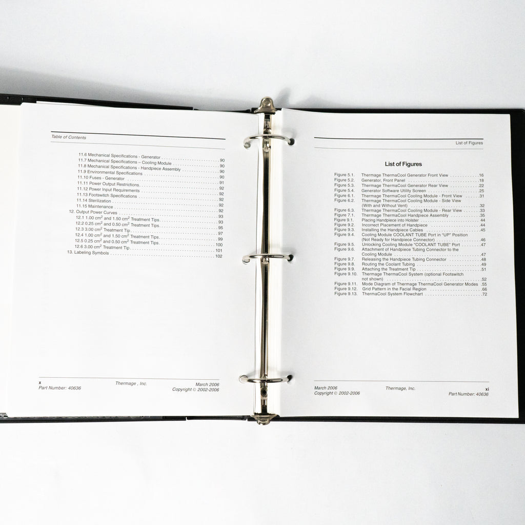 THERMAGE ThermaCool TC System TECHNICAL USER'S MANUAL - 40636 - 102 Pages
