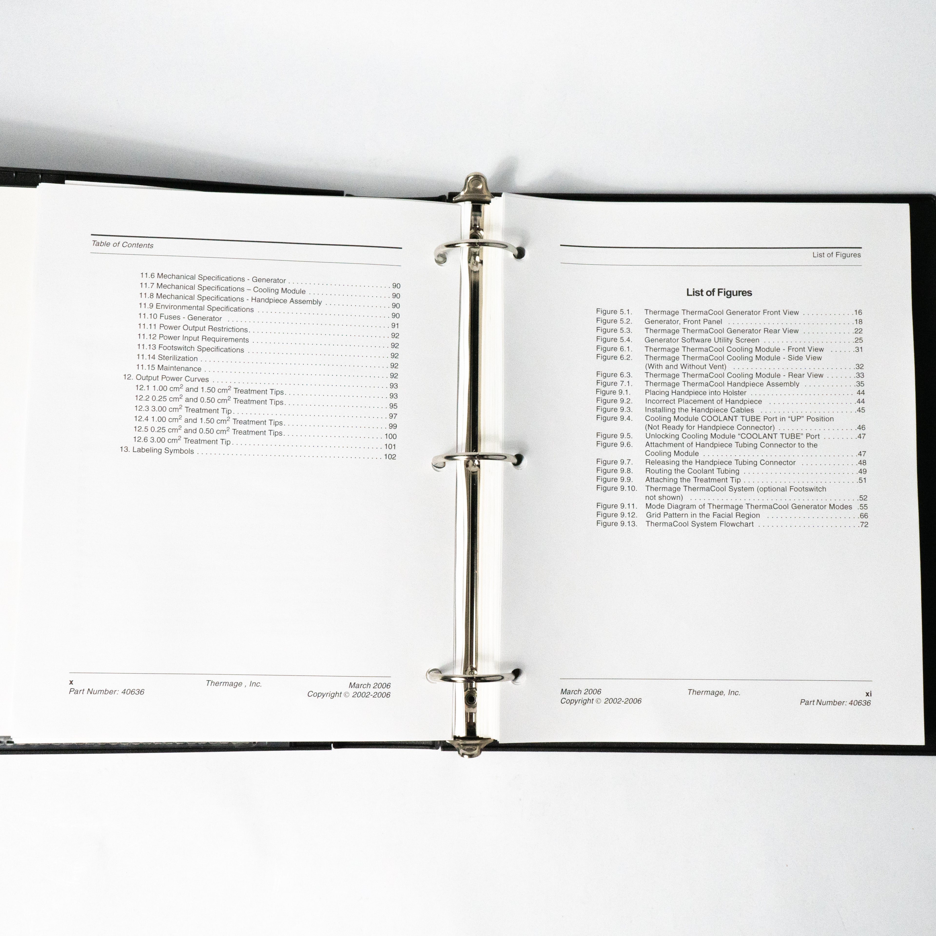 THERMAGE ThermaCool TC System TECHNICAL USER'S MANUAL - 40636 - 102 Pages