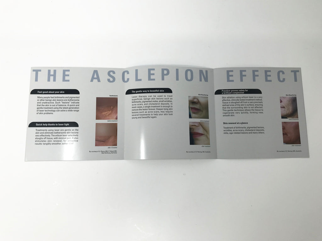 The Asclepion Effect Laser Skin Resurfacing Dermal Lesion Patient Brochures 50CT