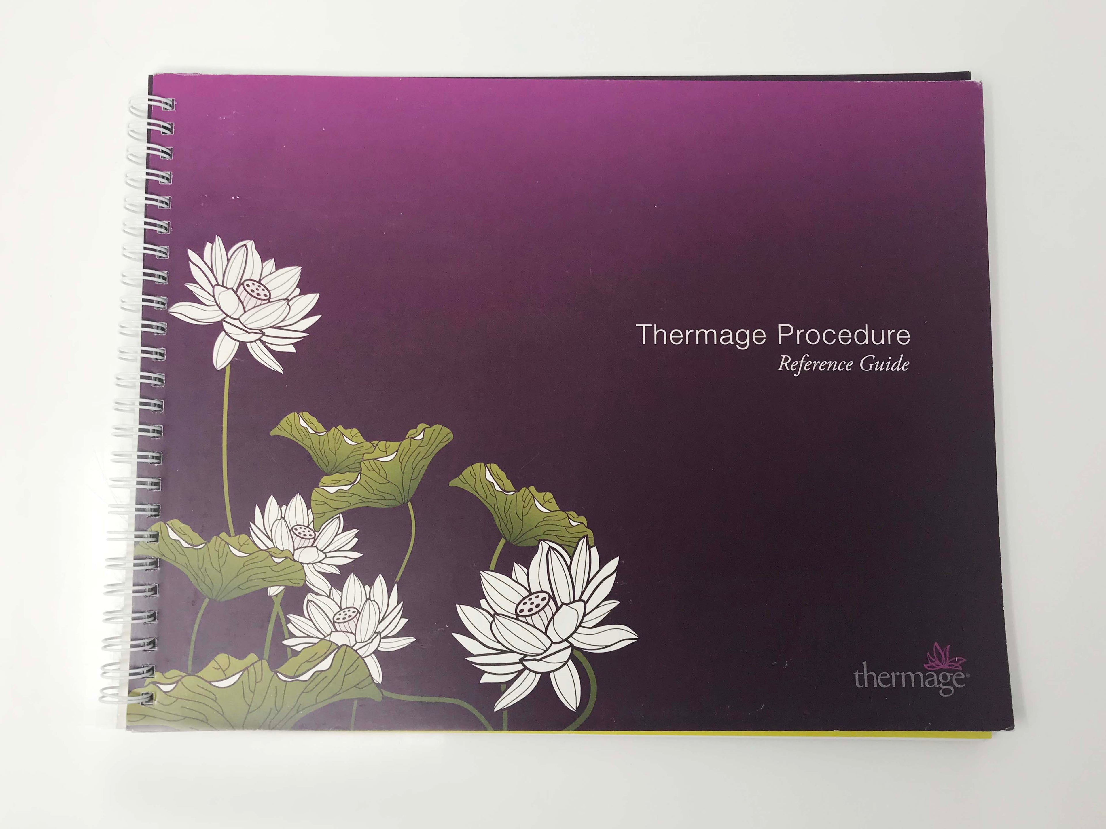 Thermage RF Skin Tightening Procedure Settings Reference Guide Manual Book