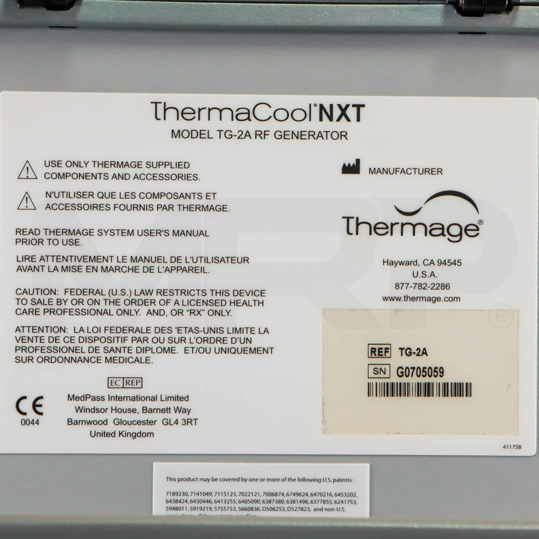 Solta Medical Thermage ThermaCool NXT System Non-Invasive RF Skin Contour System