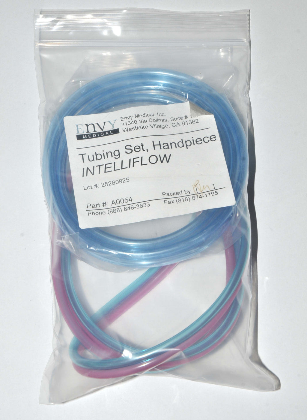 Tubing Set Handpiece INTELLIFLOW Envy Medical ClearTubing Set A0054
