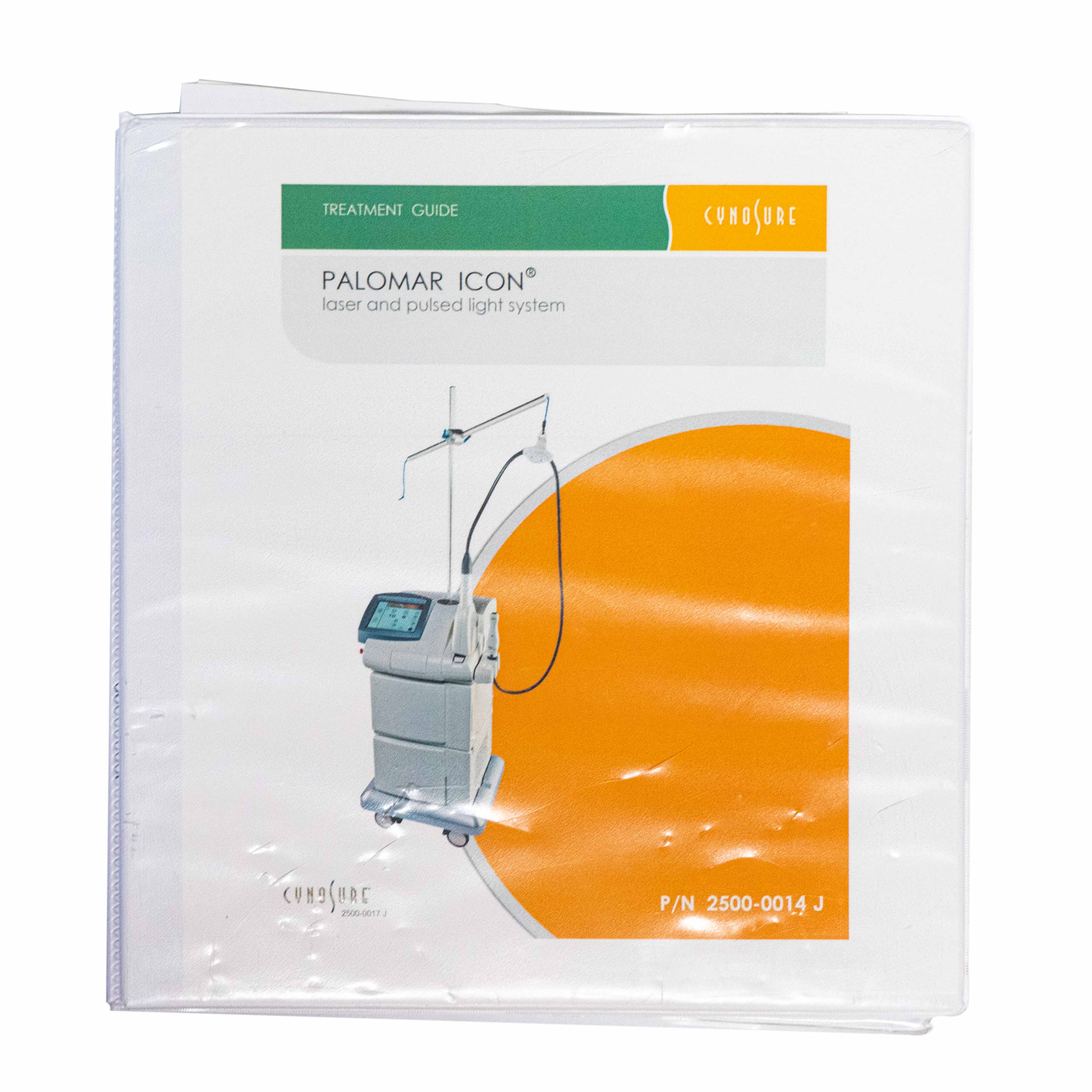 USED Cynosure Palomar ICON - LASER TREATMENT GUIDE BOOK - PN 2500-0014 J
