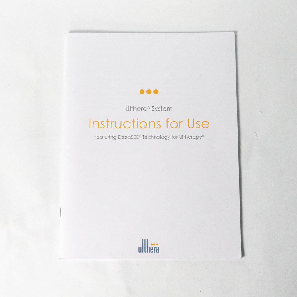 Ulthera DeepSee INSTRUCTIONS FOR USE Ultherapy Deep See User's Manual 1002539IFU