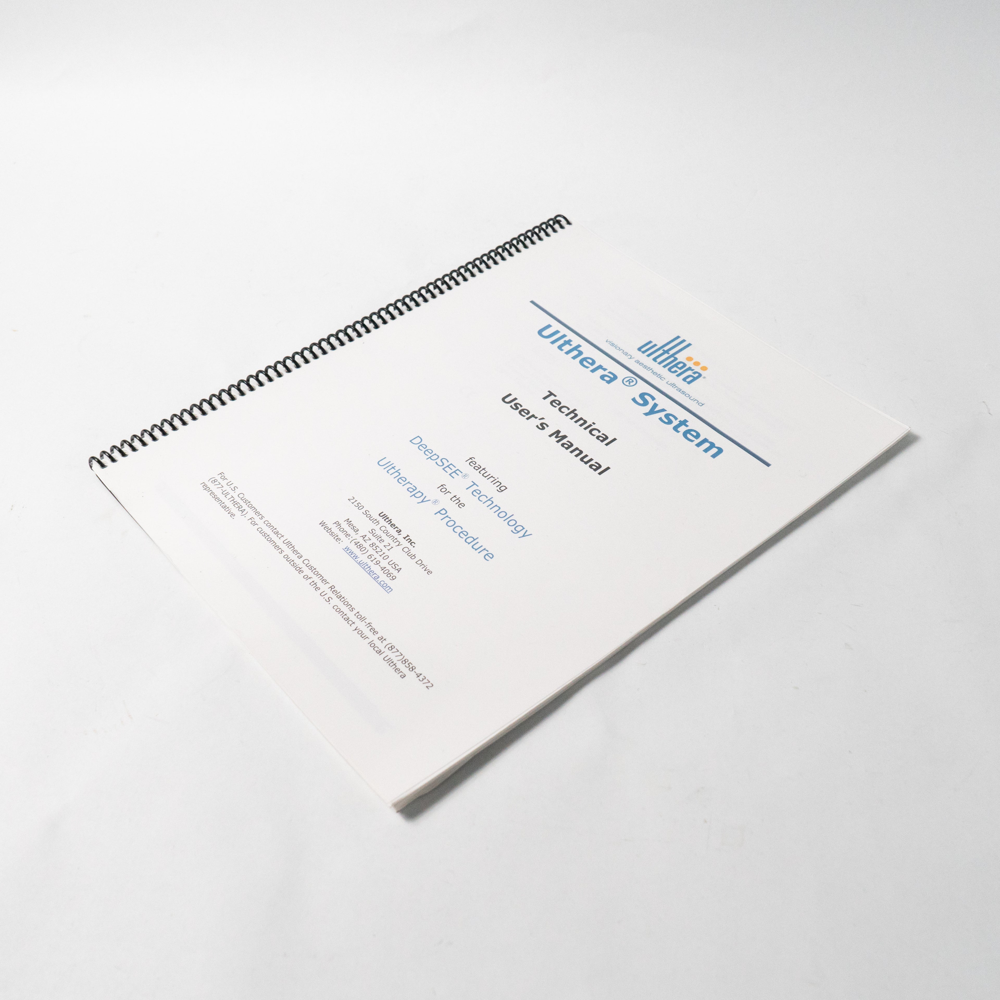 Ulthera System DeepSEE TECHNICAL USER'S MANUAL 9725-0004 Version 5.3 * 65 Pages