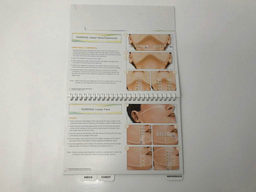 Ulthera Ultherapy Face Neck Body Treatment Guideline Marking Guide Book 1003028B