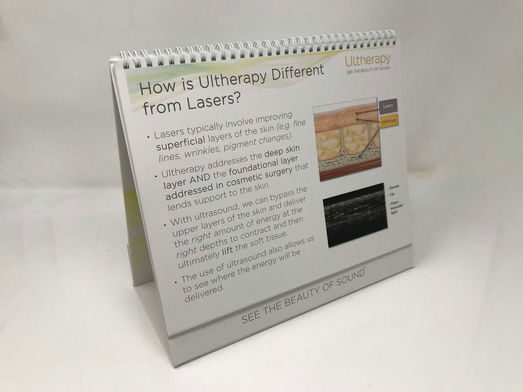 Ulthera Ultherapy Patient Consultation Double Sided Presentation Guide Book