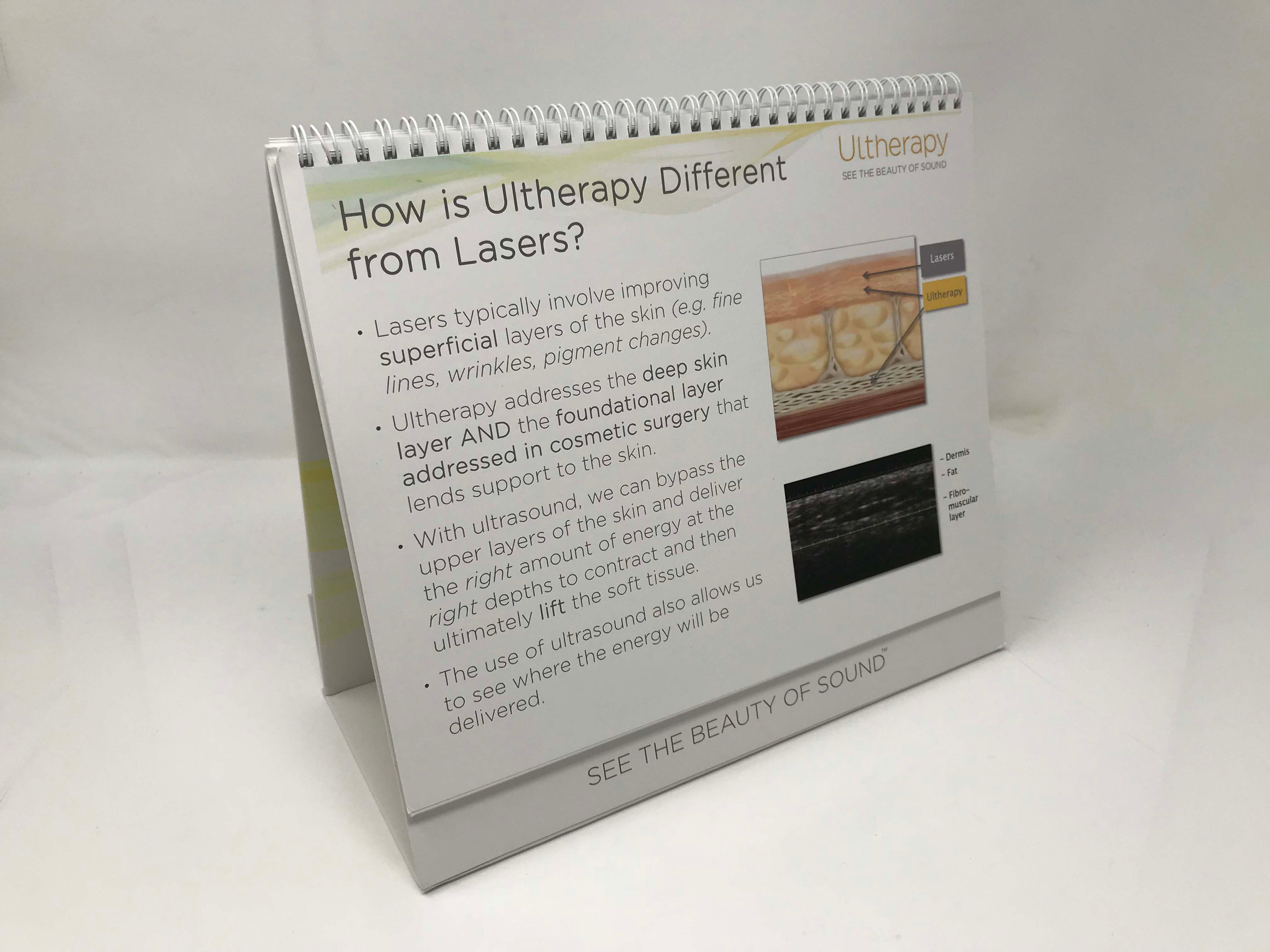 Ulthera Ultherapy Patient Consultation Double Sided Presentation Guide Book