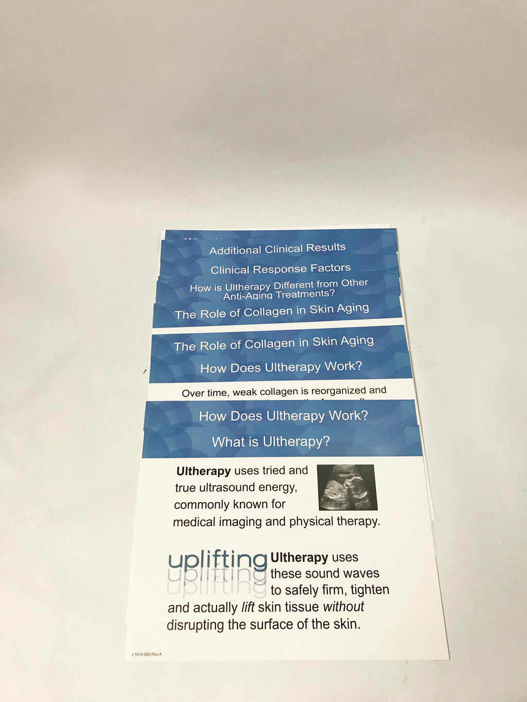 Ulthera Ultherapy Patient Consultation Presentation Cards/Binder L1010002