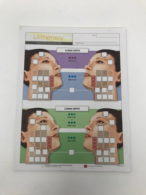 Ulthera Ultherapy Skin Tightening Patient Record Paperwork Face & Neck 15 Sheets