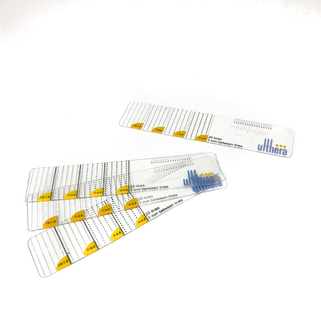 Ulthera Ultherapy Skin Tightening Treatment Planning Card 3mm Face 20 Lines