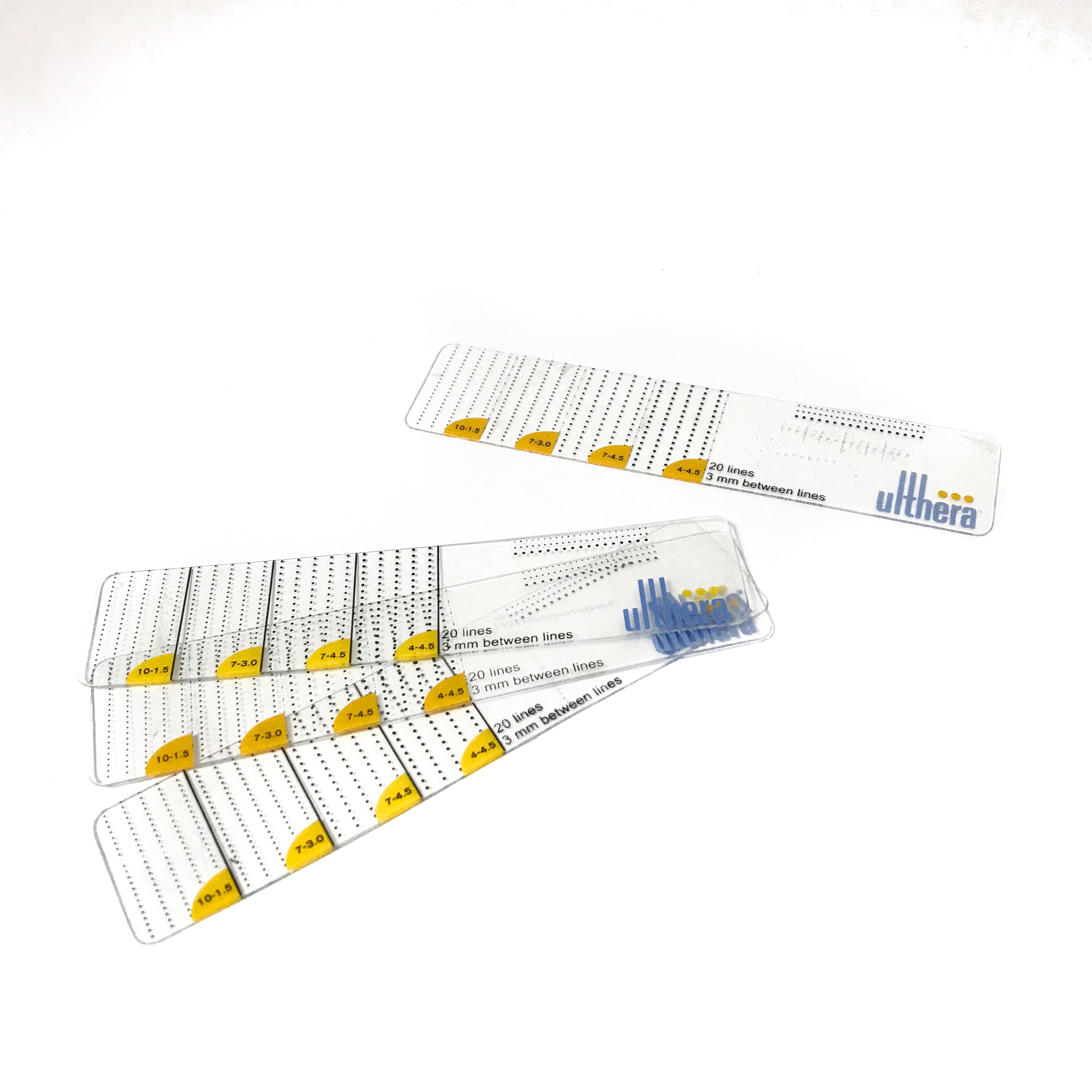 Ulthera Ultherapy Skin Tightening Treatment Planning Card 3mm Face 20 Lines