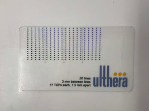 Ulthera Ultherapy Treatment Planning Card 20 Lines 3mm 17 TCPs 1.5mm Stencil