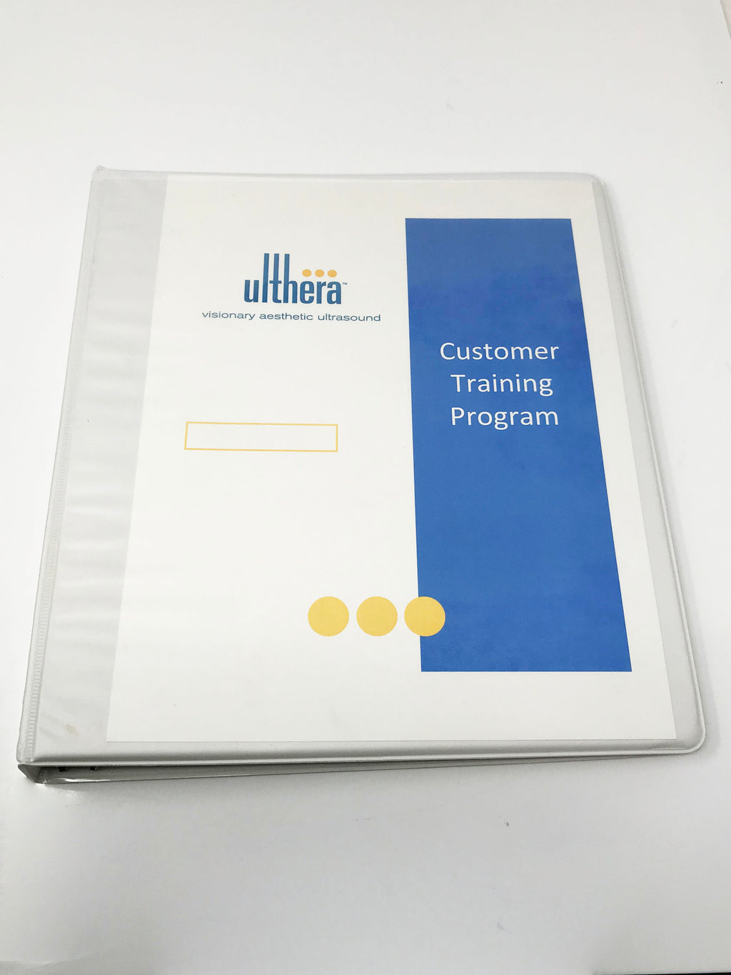 Ulthera Ultherapy UltraSound Skin Tightening Customer Training Program Manual