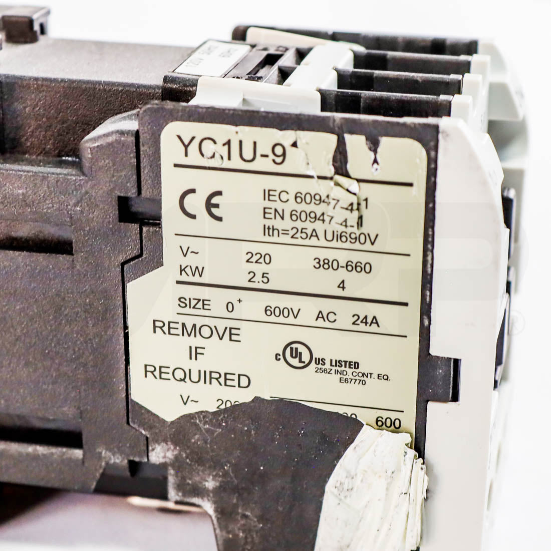 Sciton Profile BBL Mini Contactor Label