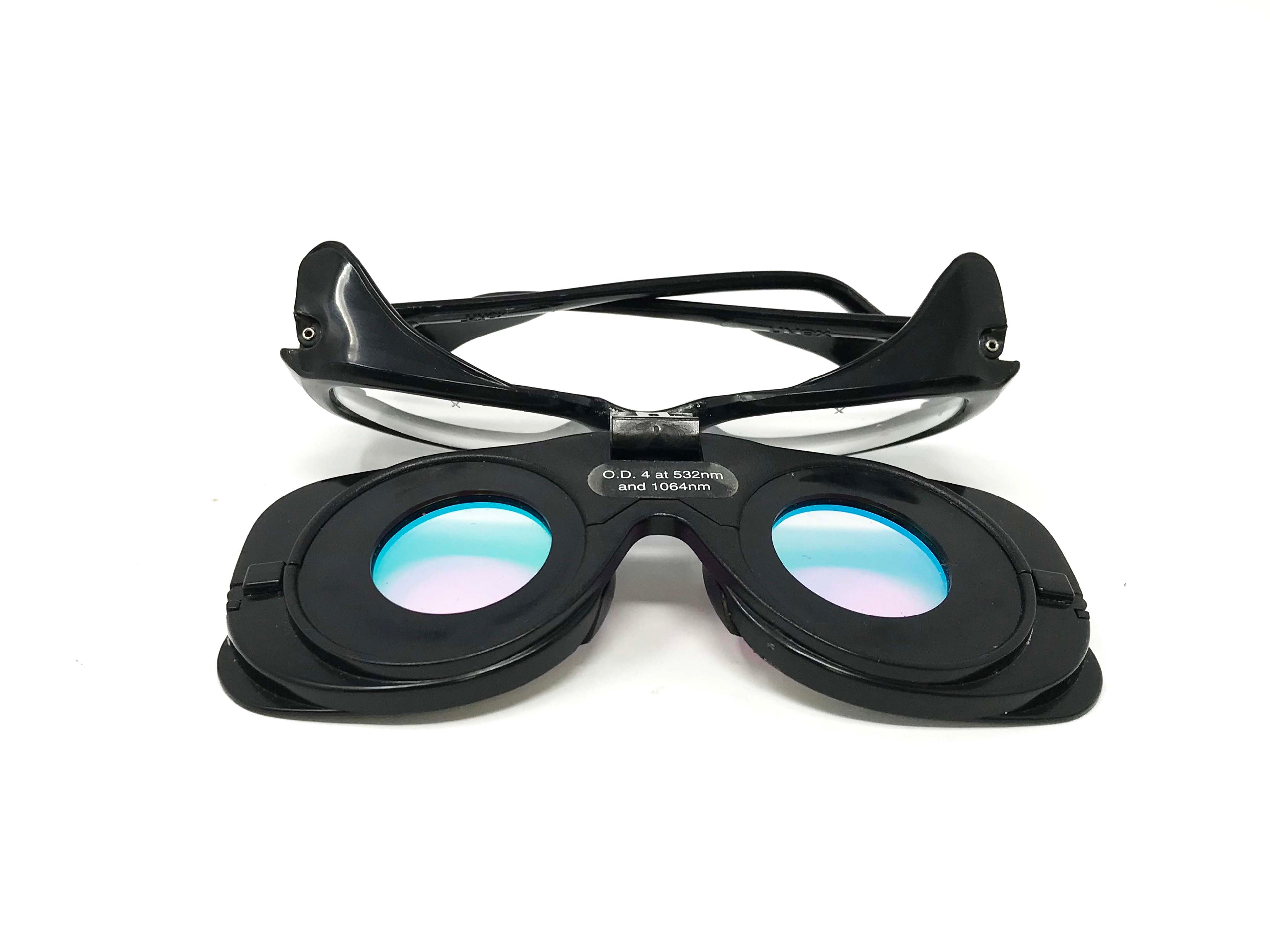 Uvex KTP YAG Laser Safety Glasses Flip Down Toggle 532 1064 Protection w/ Case