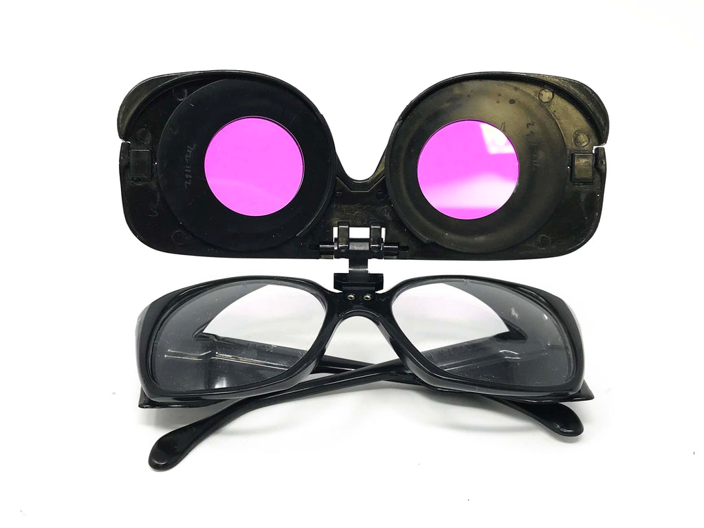 Uvex KTP YAG Laser Safety Glasses Flip Down Toggle 532 1064 Protection w/ Case