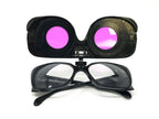 Uvex KTP YAG Laser Safety Glasses Flip Down Toggle 532 1064 Protection w/ Case