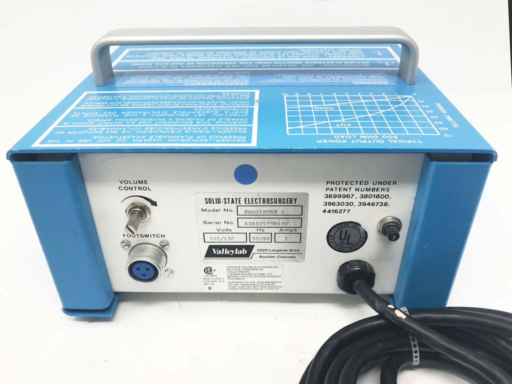 Valleylab Solid State Electrosurgery SurgiStat B RF ESU Generator 3.0A 50/60Hz