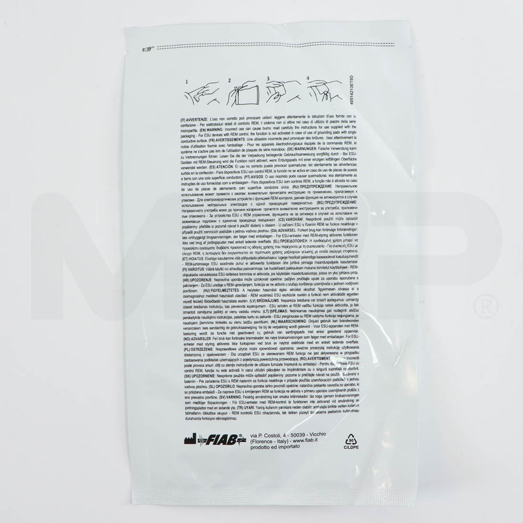 FIAB Electrosurgical Disposable Ground Pads REF F7820 EXP 08/2028