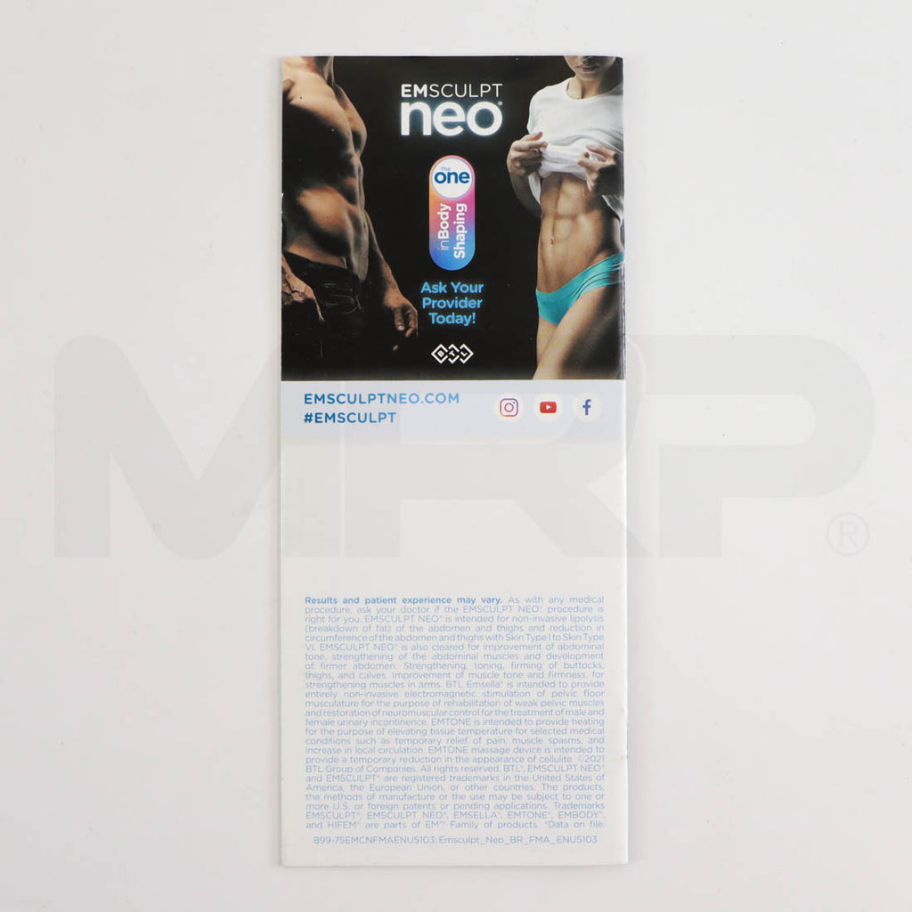 BTL EMSculpt NEO The One in Body Shaping Pamphlets Office Marketing (7 Pack)