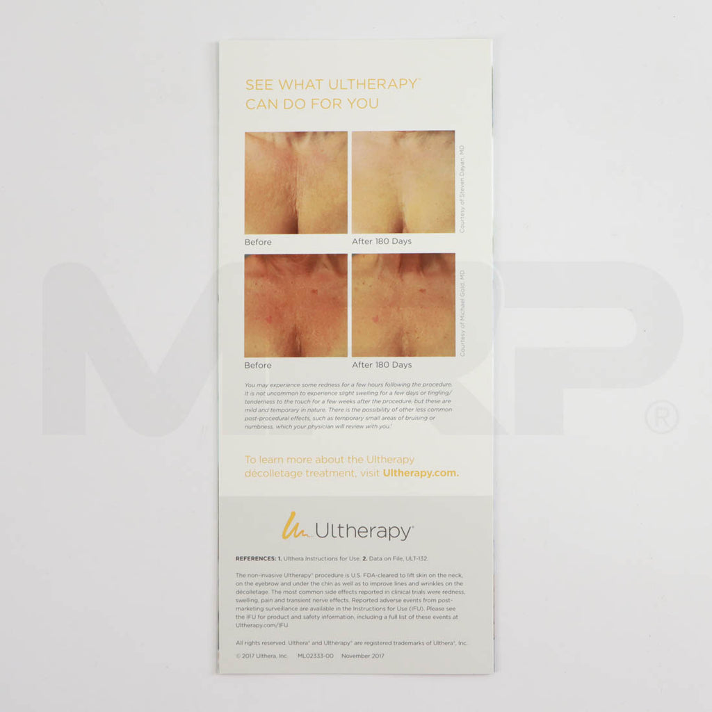 Ultherapy Ultrasound Treatment Marketing Brochure - Décolletage Campaign (10 Pack)