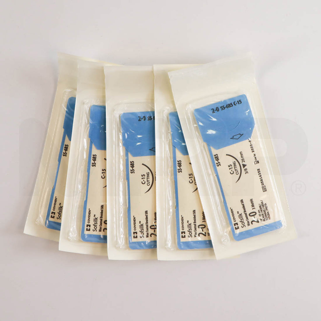 Covidien SS-685 Sofsilk Suture Size 2-0 5 Pack