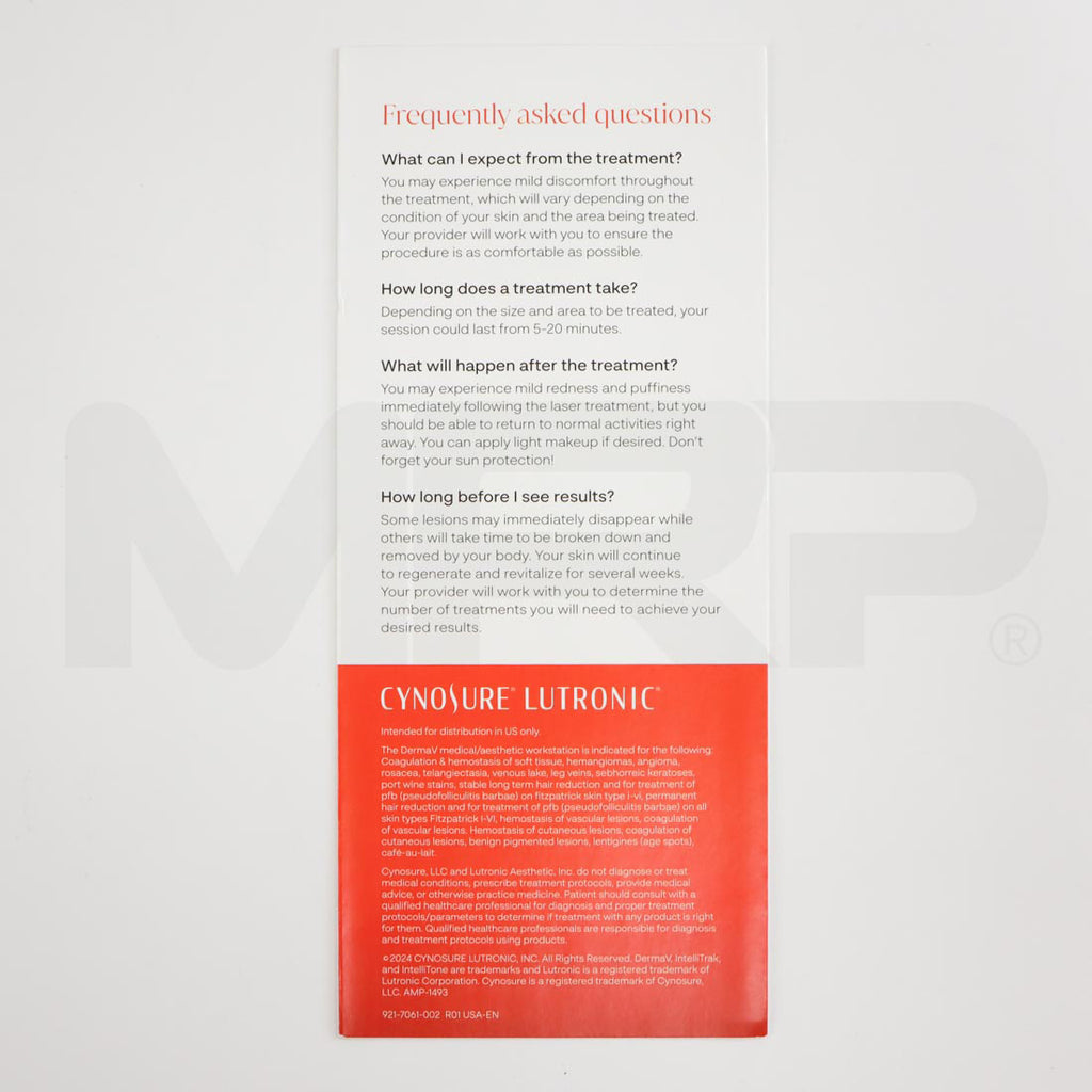 Lutronic Derma V - The Future of Vascular Brochure (47 pack)