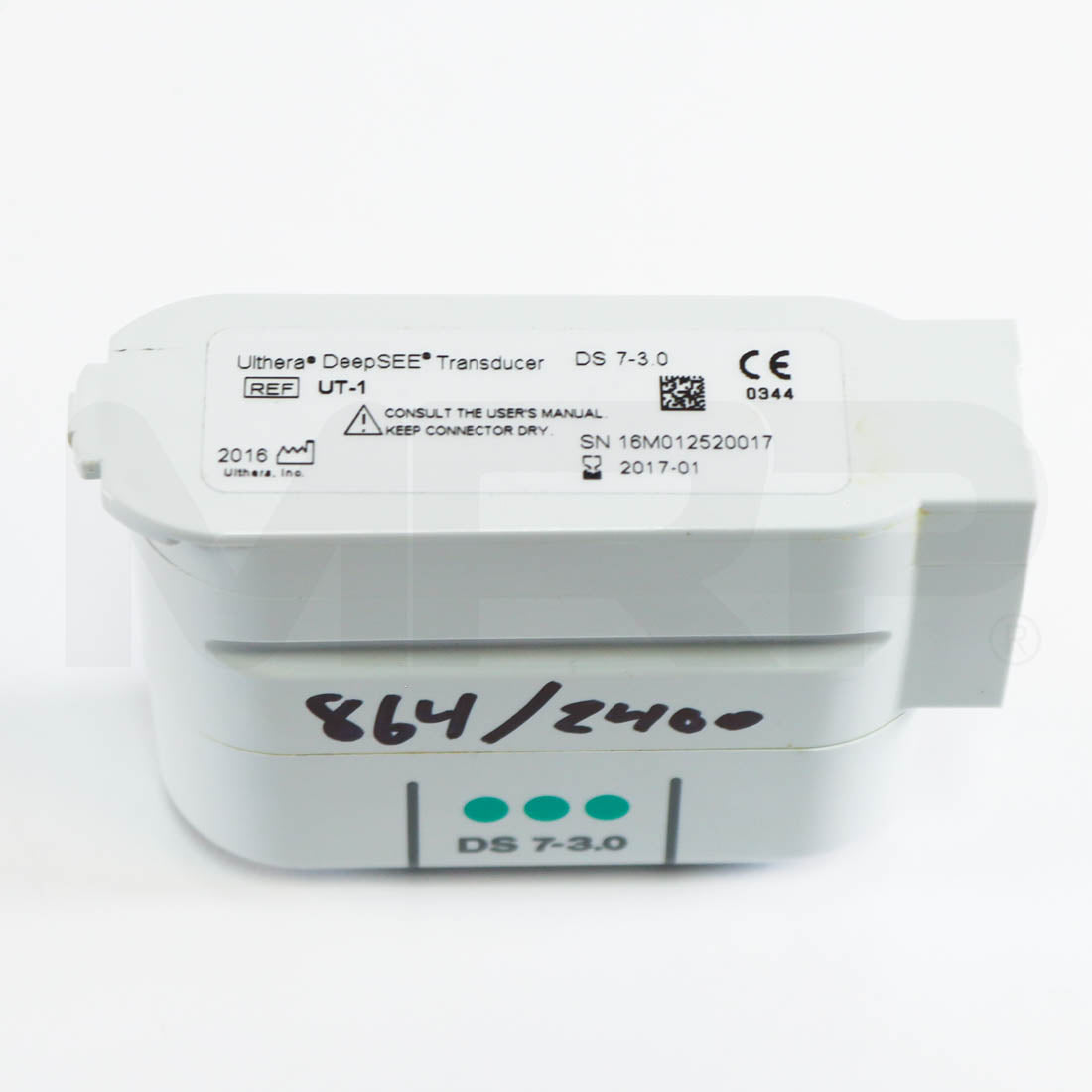 Ulthera DeepSEE DS 7-3.0 Green Transducer Top Label
