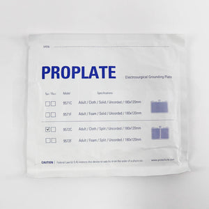 Proplate Adult/Cloth/Split 9572C Electrosurgical Grounding Plate, Single 5-Pack - Expired