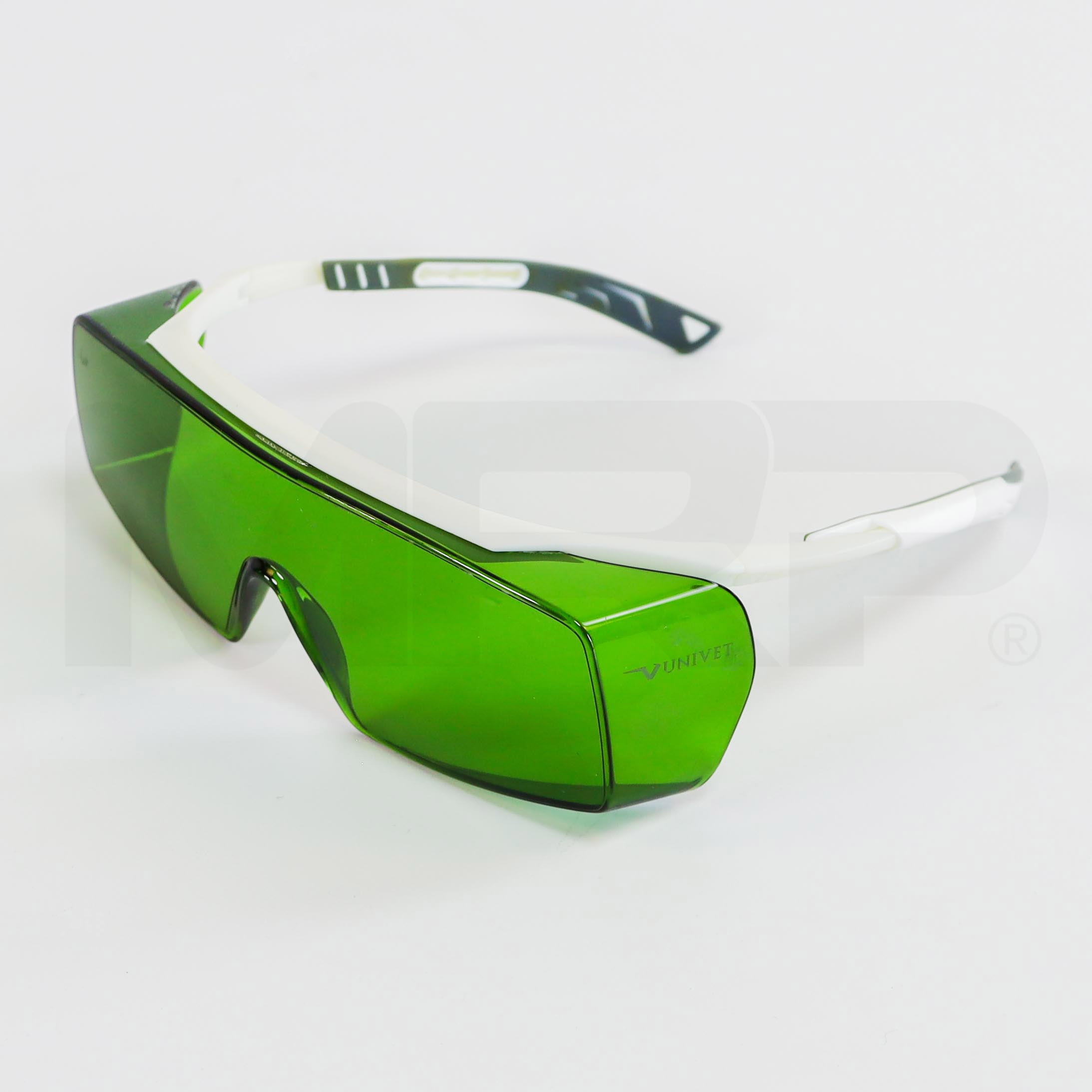 Univet Safety Eyewear Glasses Protective Green Lens Left Side Top