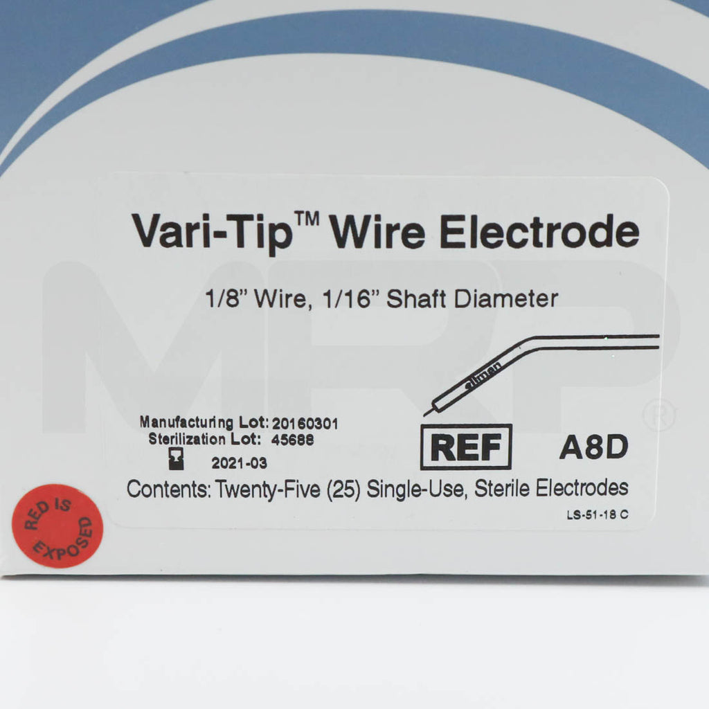 Cynosure Ellman A8D Vari-Tip Wire Electrode Box Label