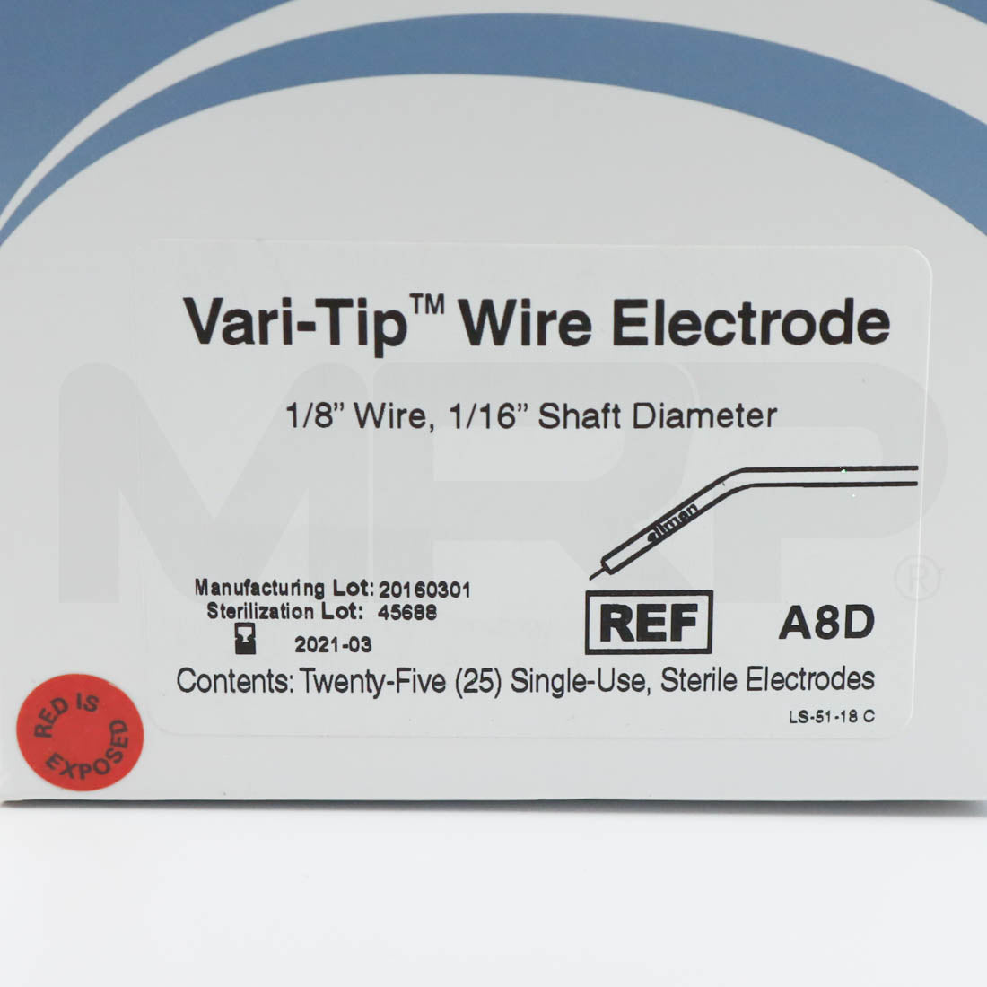 Cynosure Ellman A8D Vari-Tip Wire Electrode Box Label