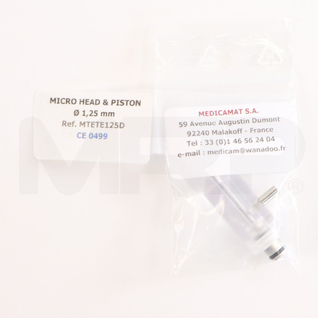 Medicamat NeoGraft MTETE125D 1.25mm Micro Head & Piston Transplant Follicle Punch Label