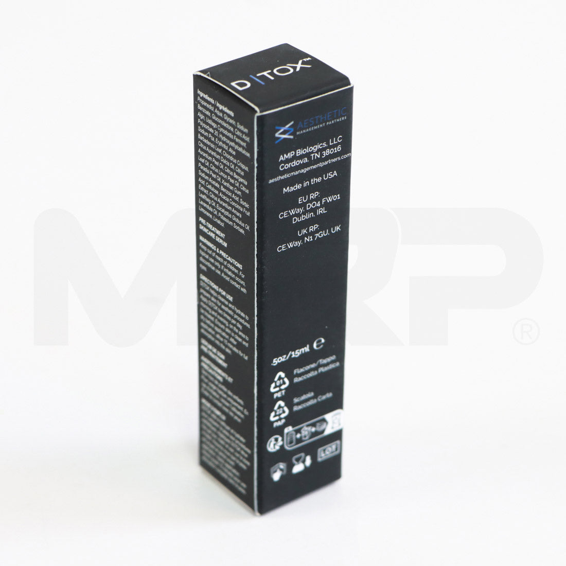 AMP D|TOX Pre-Treatment Skincare Patient Application Serum Back