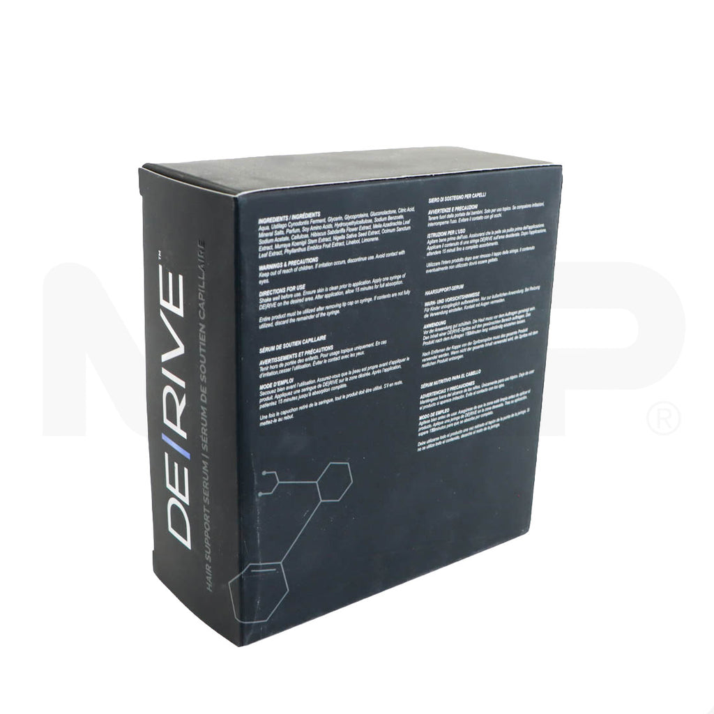 AMP DE|RIVE Hair Support Serum Patient Syringe Box Back